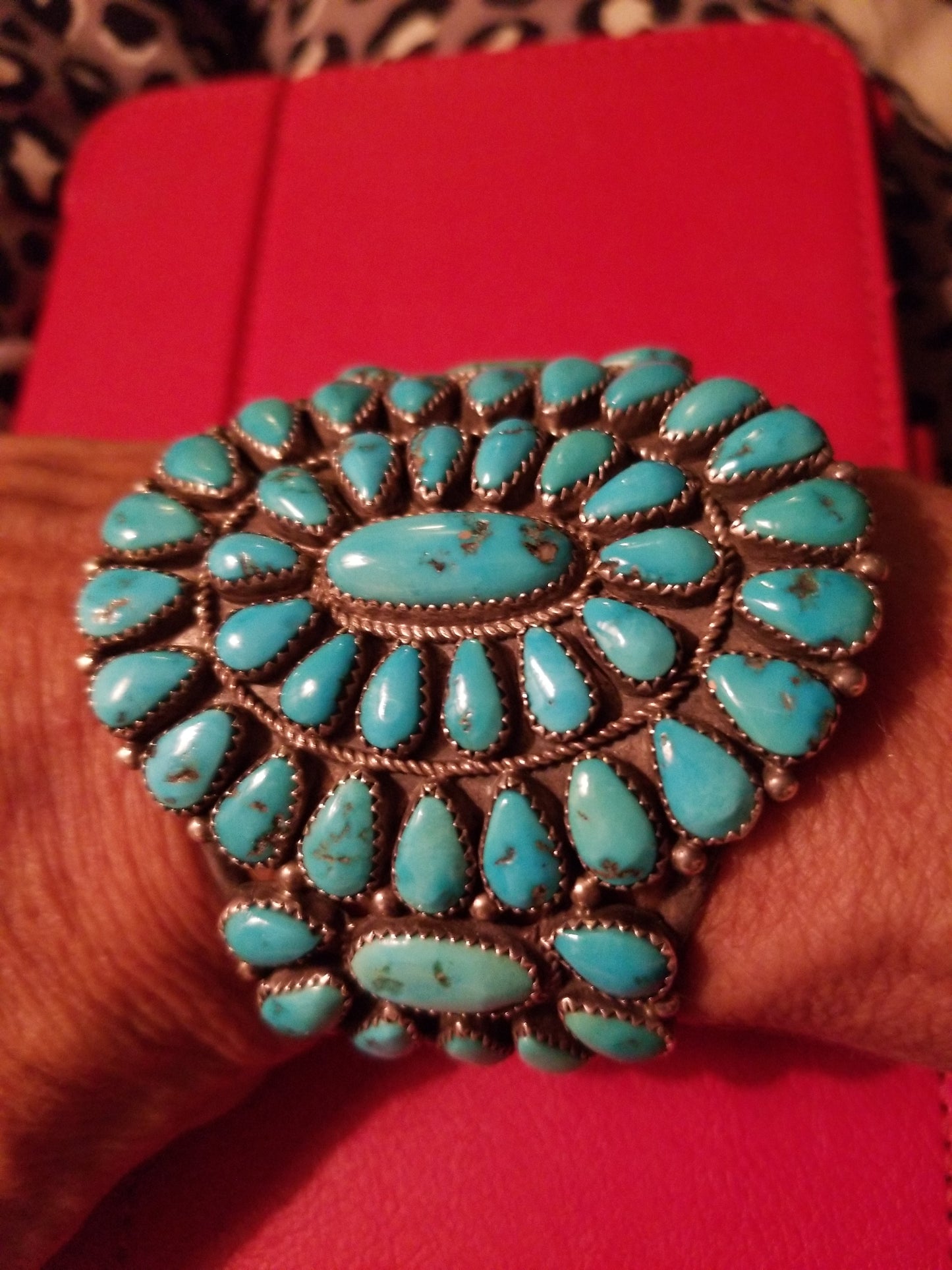 Vintage Cluster Large Zuni Bracelet