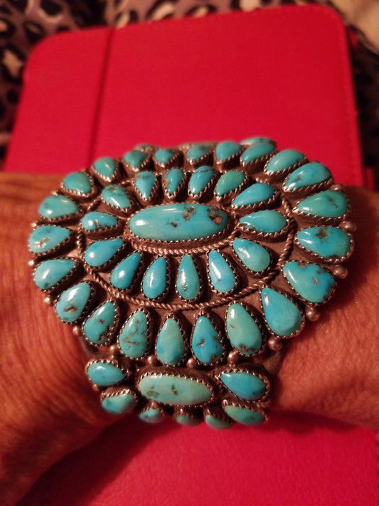 Vintage Cluster Large Zuni Bracelet