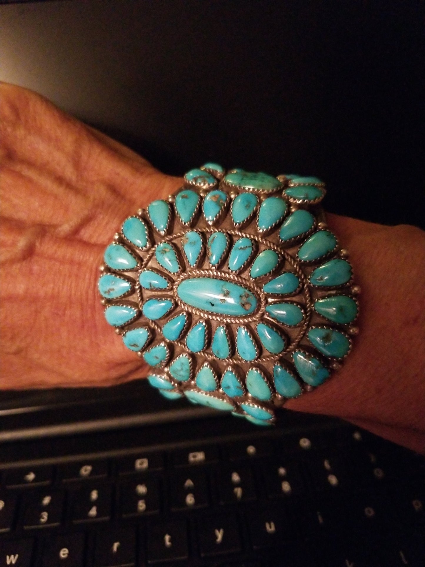 Vintage Cluster Large Zuni Bracelet