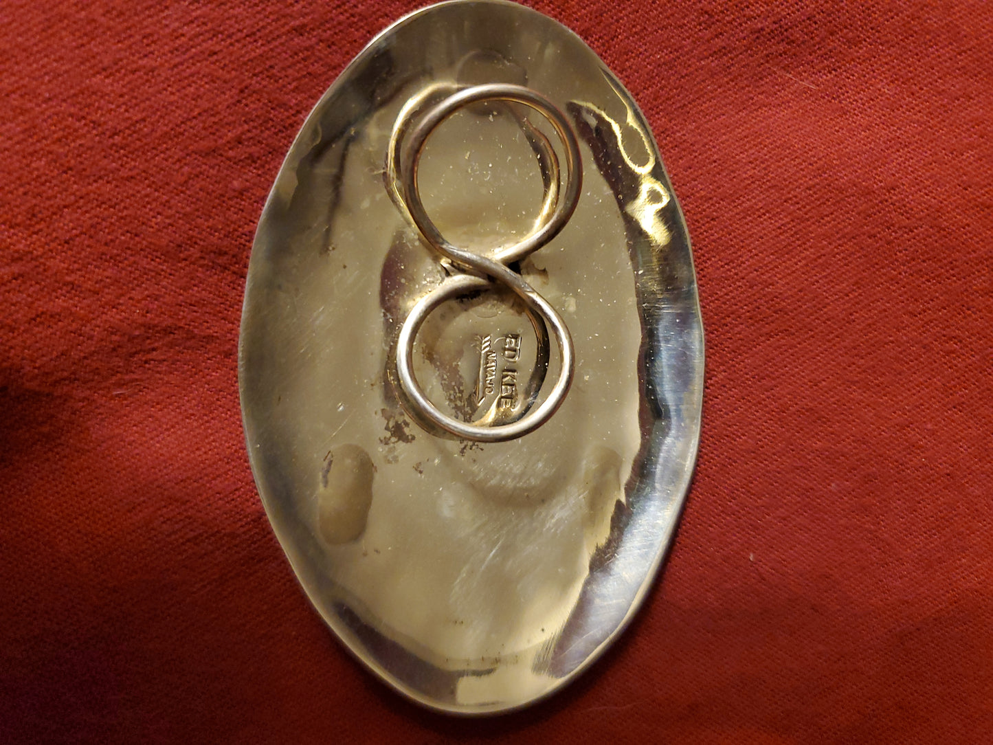14kt & Sterling Silver Navajo handmade vintage  bolo tie